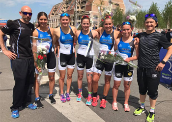 D1 triathlon : les filles 3èmes à Dunkerque