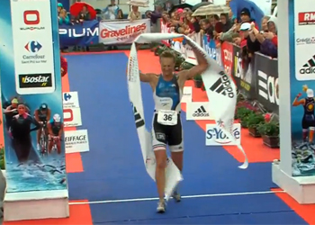 Isabelle championne de France de triathlon Longue Distance