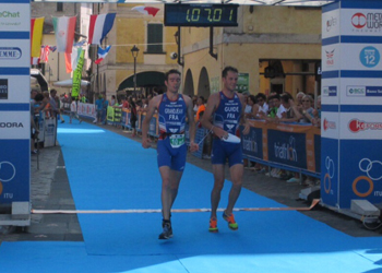 World Paratriathlon Event Iseo : Arnaud et son guide 6èmes