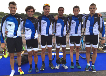 D2 triathlon : les garçons 6èmes aux Sables