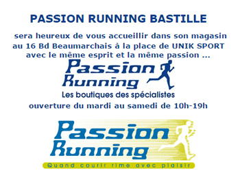 Ouverture d'un 3ème magasin Passion Running, à Bastille